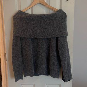 Banana Republic off the shoulder gray sweater